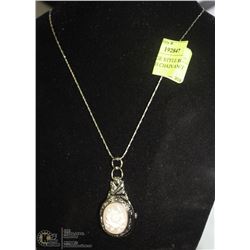 NEW VINTAGE STYLE ROSE LOCKET WATCH WITH CHAIN AND