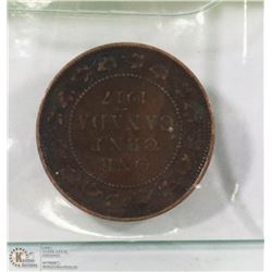 1917 CANADIAN LARGE PENNY.