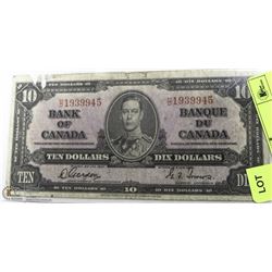 1937 CANADIAN $10 BILL