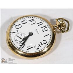 ELGIN 16 SIZE 17 JEWEL POCKET WATCH DATES 1937.