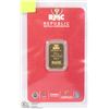 Image 1 : 2.5 GRAM .999 GOLD BAR.,
