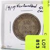 Image 1 : 1917 NEWFOUNDLAND 50 CENT PIECE.