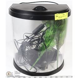SMALL HALF MOON TOP FIN FISH TANK WITH