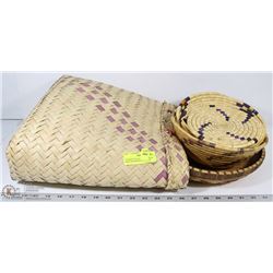 HANDWOVEN BASKET BAG WITH MORE HANDWOVEN BASKETS