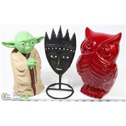 ORIGINAL LUCAS 1981 YODA FIGURINE WITH RED OWL