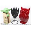 Image 1 : ORIGINAL LUCAS 1981 YODA FIGURINE WITH RED OWL