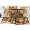 Image 1 : LOT OF 6 WOOD PIECE PICTURES.