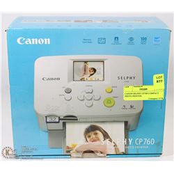 CANON SELPHY CP760 COMPACT PHOTO PRINTER.