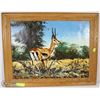 Image 1 : OIL ON CANVAS HAND PAINTED ANTELOPE PAINTING