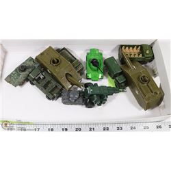 BOX OF VARIOUS WAR VEHICLES - DINKY TOYS