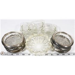 FLAT OF VINTAGE ASHTRAYS.