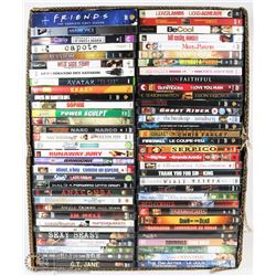 FLAT OF ASSORTED DVDS.