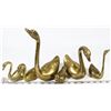 Image 1 : ESTATE COLLECTION OF BRASS SWANS AND A BIRD