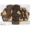 Image 1 : CARVED AFRICAN TRAY WITH ASSORTED CARVED WALL