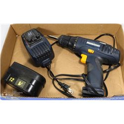 MASTERCRAFT 12 VOLT DRILL, BATTERY & CHARGER