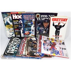 LARGE FLAT OF HARD COVER HOCKEY BOOKS INCL WAYNE