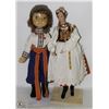 Image 1 : ESTATE LOT OF 2 UKRAINIAN DOLLS WITH STANDS