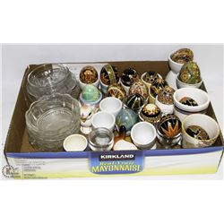 2) ASSORTED EGG CUPS INCL 17 UKRAINE & ASTOR
