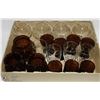 Image 1 : 11) RUBY RED WINE & JUICE GLASSES, 2 SMALL VASES,