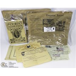 LOT OF VINTAGE PAPER ITEMS.