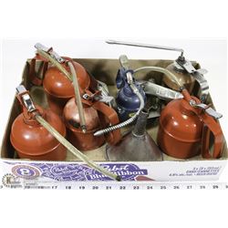 LOT OF OILER CANS & RELATED.