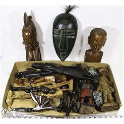 FLAT OF VARIOUS WOOD "TRADITIONAL PEOPLE" FIGURES