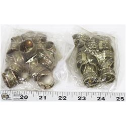 2 BAGS OF COPPER AND BRASS MENS RINGS