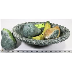 STONEWARE BOWL WITH FRUIT