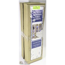 LOT OF 2 NEW NINE OPENING NATURAL FINISH WOODEN