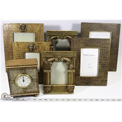7PC GOLD LEAF CRACK/LEORNATE DESIGN PICTURE FRAMES