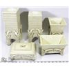 Image 1 : 5PC SHOWHOME IVORY FINISH HOME DECOR SET INCL