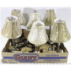 3 SETS OF 2 SHOWHOME MINI LAMPS.