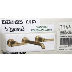 KOHLER PURIST WALL MOUNT BATH FAUCET BRUSHED