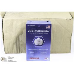 CASE OF TEN N95 PARTICULATE RESPIRATORS.