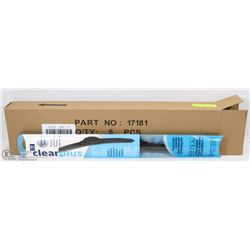 CASE OF FIVE 18" WIPER BLADES.,