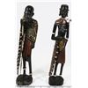 Image 1 : LOT OF 2 HANDCARVED AFRICAN STATUES