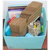Image 1 : LARGE BIN OF OFFICE SUPPLIES WITH 13 NEW FILE
