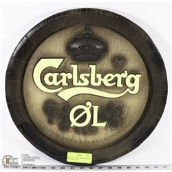 VINTAGE LARGE CARLSBERG BEER SIGN FIBREGLASS
