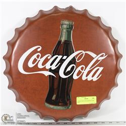 LARGE COCA COLA BOTTLE CAP SIGN