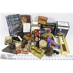 BOX OF VINTAGE PUZZLES.