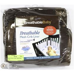 BREATHABLE BABY CRIB LINER NEW