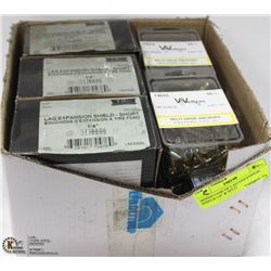 MIXED CASE OF LAG EXPANSION SHIELD 1/4" & SPLIT