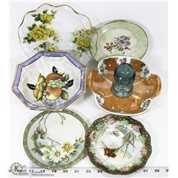 ESTATE LOT OF COLLECTOR PLATES & SERVING DISHES