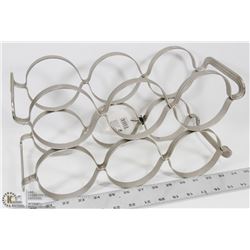 NEW LOFT DESIGNER RING WINE RACK, HOLDS 6 BOTTLES