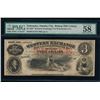 Image 1 : 1857 $3 Western Exchange Obsolete Note PMG 58
