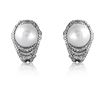 Image 1 : 18KT White Gold 16.04ctw Pearl and Diamond Earrings