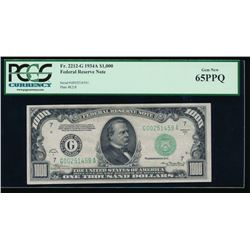 1934A $1000 Chicago Federal Reserve Note PCGS 65PPQ