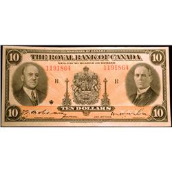 1935 $10 Royal Bank of Canada Note