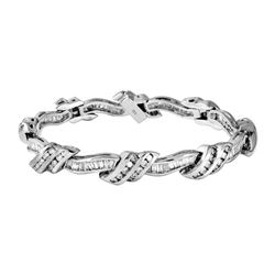 18KT White Gold 6.08ctw Diamond Bracelet