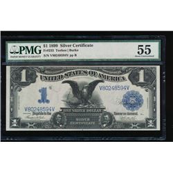 1899 $1 Black Eagle Silver Certificate PMG 55